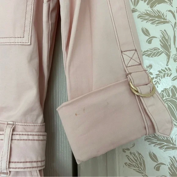 White House Black Market Pink Utility Romper – Size 8 - Picture 8 of 8